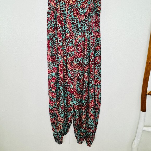 Anthropologie Women's Printed Smocked Button Front Lounge Jumpsuit  SZ LG - Picture 8 of 15